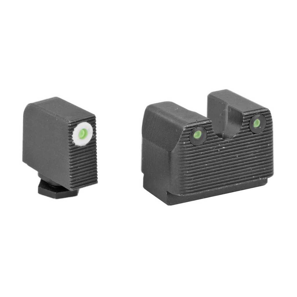 Rival Arms Glock MOS 17/19 Tritium Night Sights White Front Sight Ring