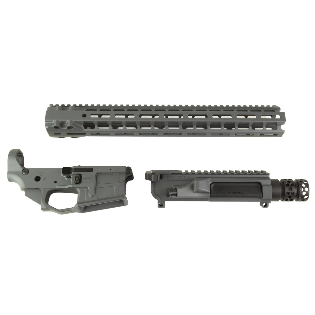 Radian Weapons Billet Upper/Lower Set 556 NATO 15.5" MLOK Ambi, Gray