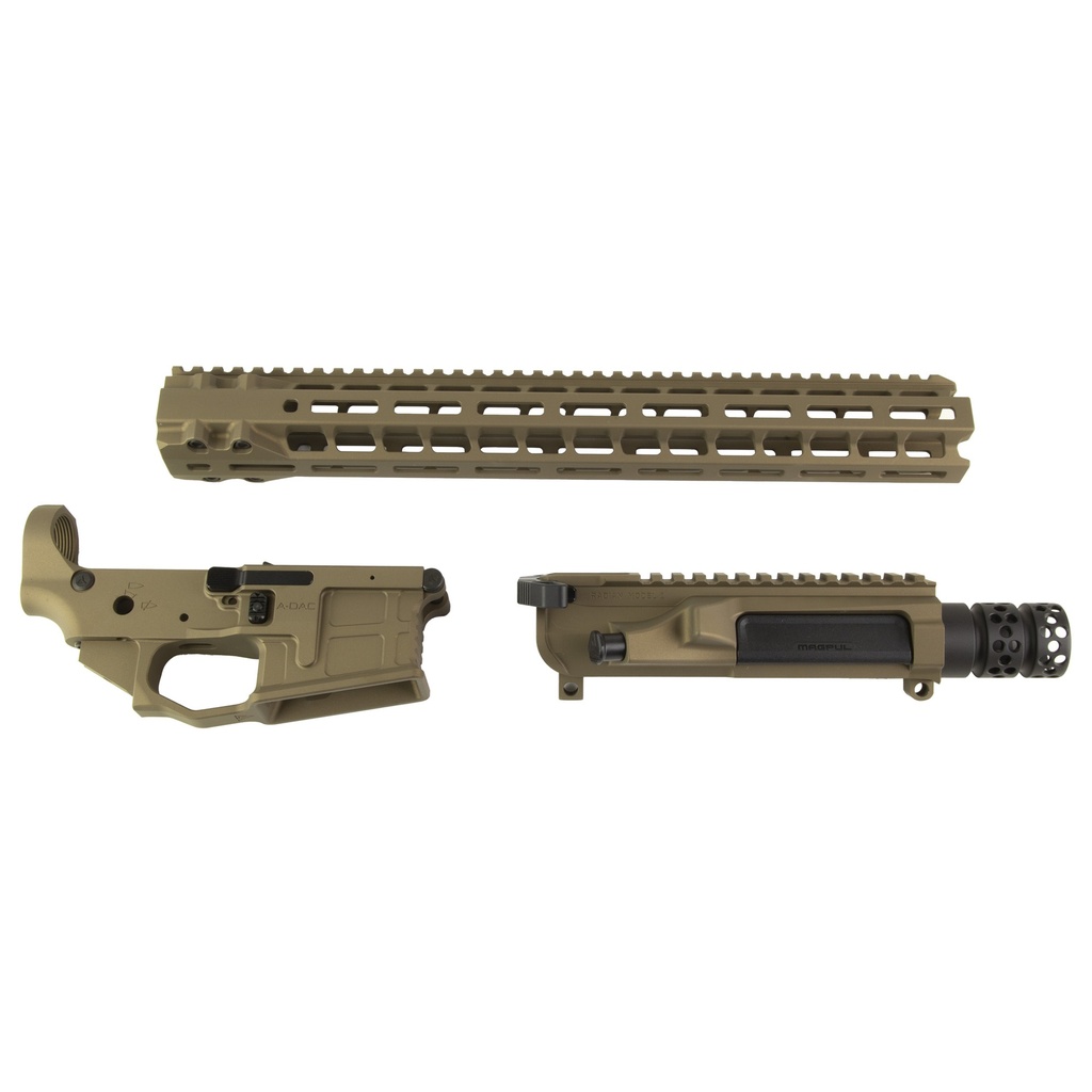 Radian Weapons Billet Upper/Lower Set 556 NATO 15.5" MLOK Ambi, Brown