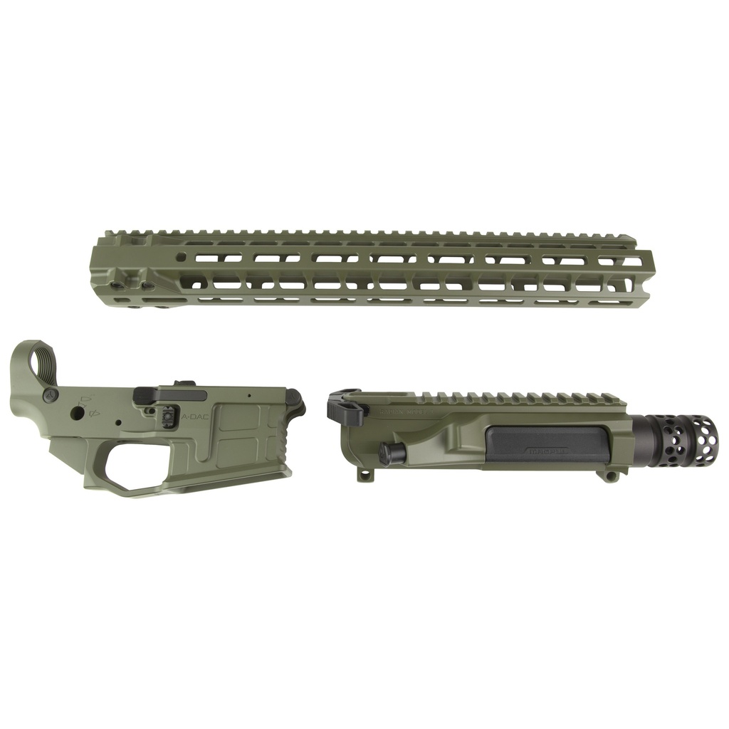 Radian Weapons AX556 Billet Upper/Lower Set 556 NATO 15.5" MLOK Ambi, OD Green