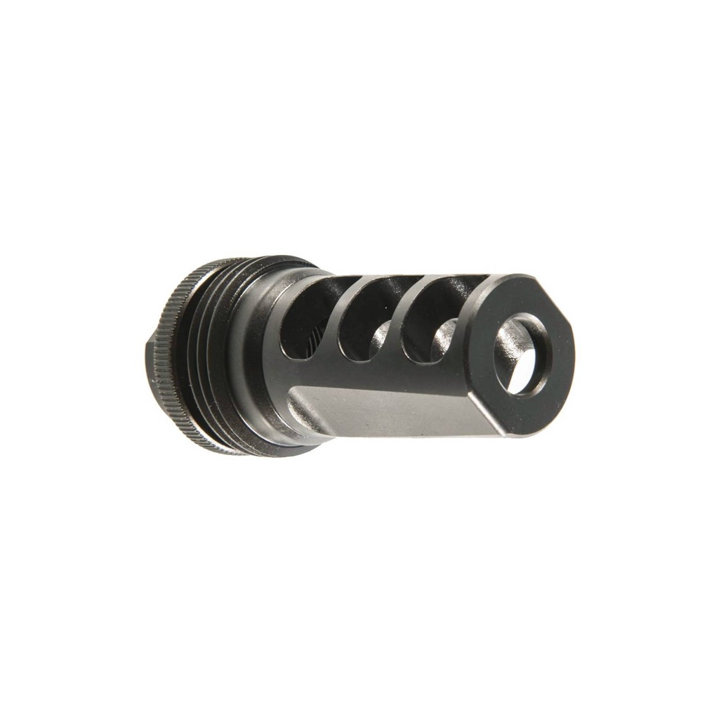 SilencerCo ASR 338 Cal Muzzle Brake 5/8"-24 tpi Black Steel