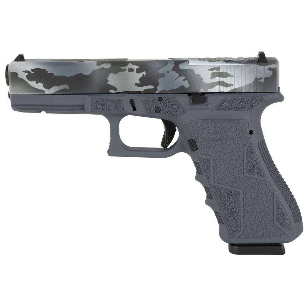 Glock 22 Gen3 40SW 4.49" 15Rds 2 Mags OEM Rail Cerakote Gray Multicam