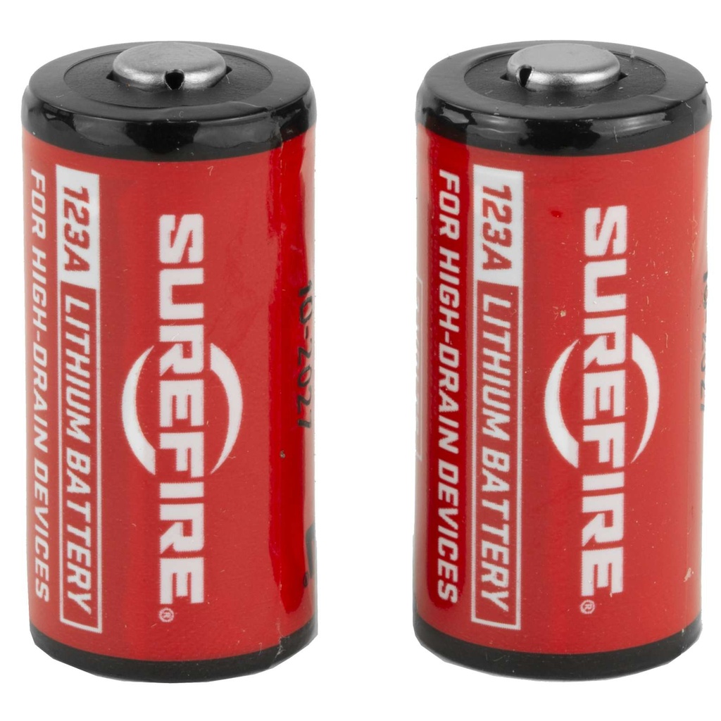 Surefire CR123A High Performance 3v Lithium 1500 mAh 2 Pack