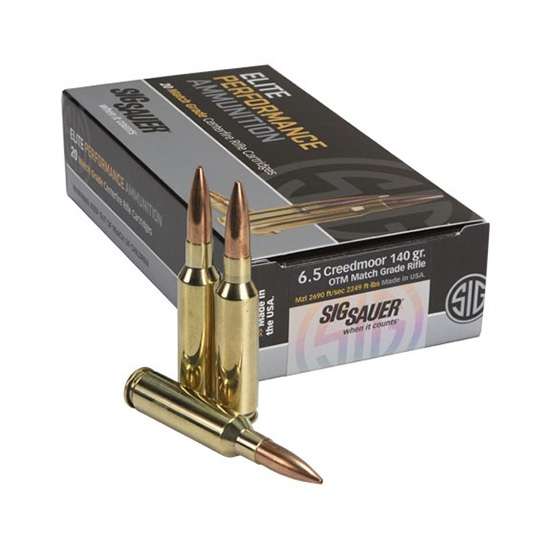 Sig Sauer E65CM120 Elite Match Grade 6.5 Creedmoor 140 GR Open Tip Match (OTM) 20 Bx/ 10 Cs