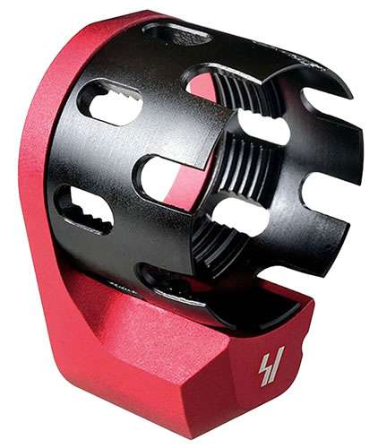 Strike AR Enhanced Castle Nut & Extended End Plate in Red