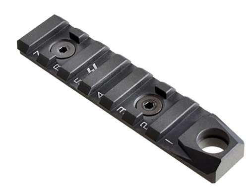 Strike Link Rail Section 7 Slots fits KeyMod & M-Lok Black