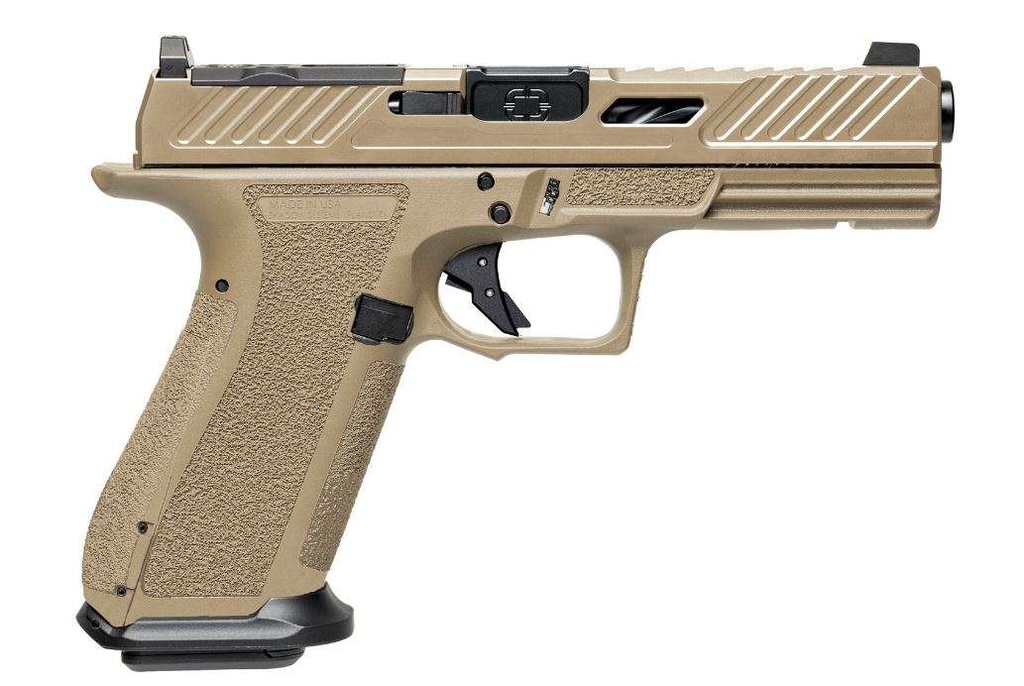 Shadow Systems DR920 Elite 9MM Fullsize 4.5" Black Spiral & Fluted Barrel 17 Rds FDE