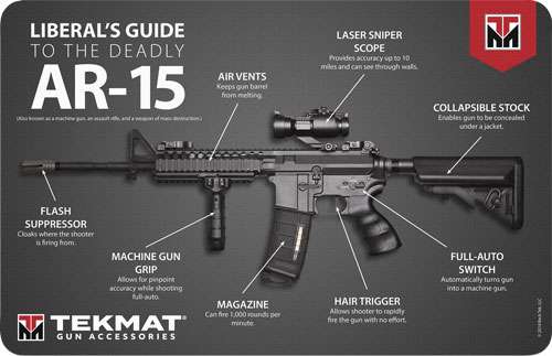 TekMat Gun Cleaning Mat Liberal's Guide to the AR-15 11" x 17" Black