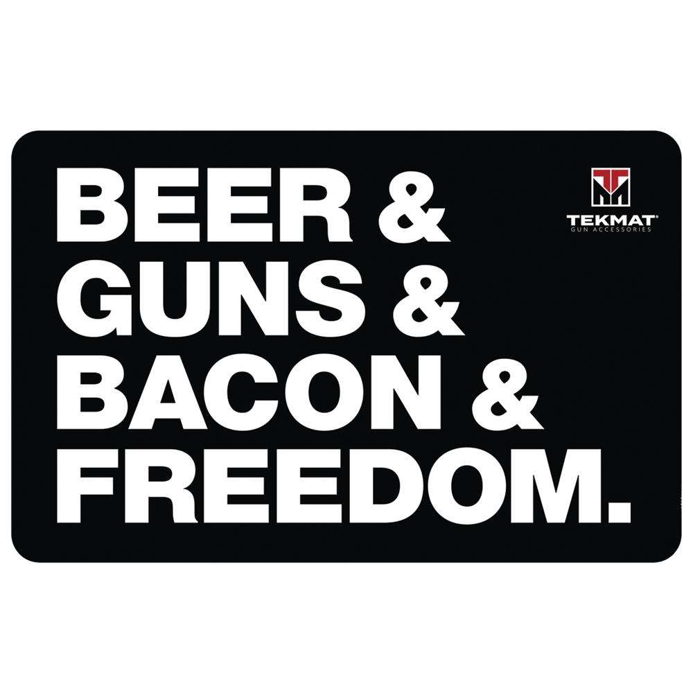 TekMat Beer & Guns & Bacon & Freedom 11"x17" Black