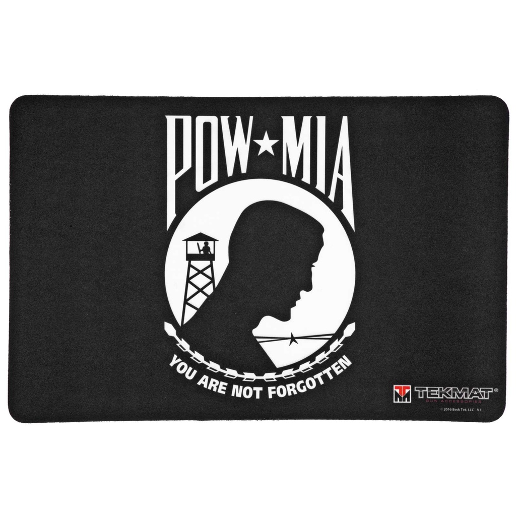 TekMat Original Cleaning Mat POW MIA 11" x 17" White/Black