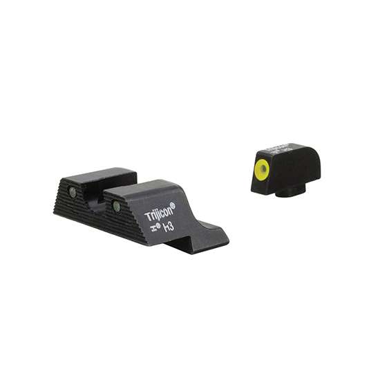 Trijicon HD XR NS Glock 17/19/26/27/33/34 3 Dot Green Yellow Front Outline