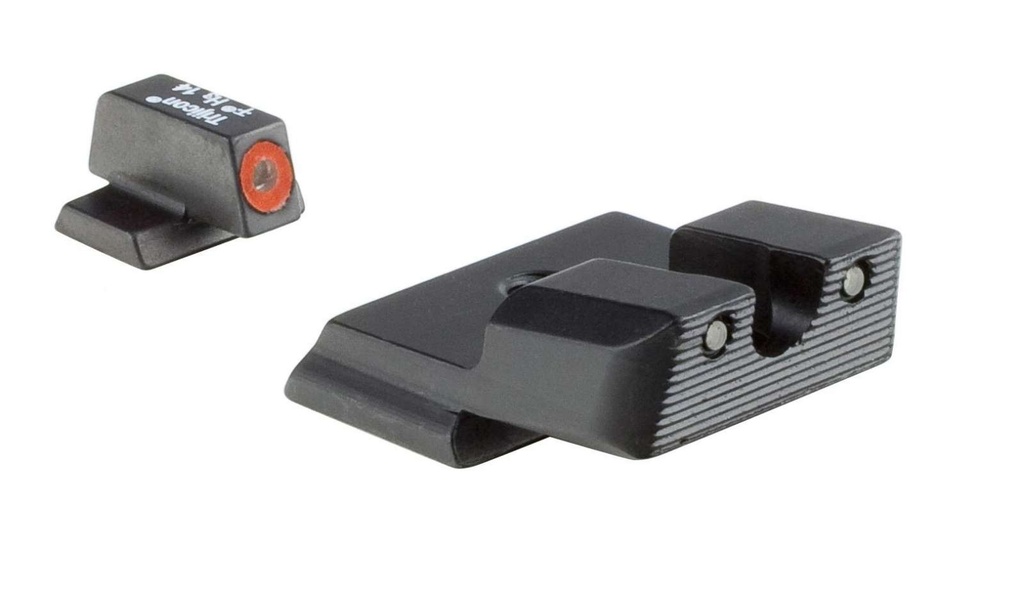 Trijicon Tritium HD XR Night Sights S&W M&P Shield Orange Front 3 Dot