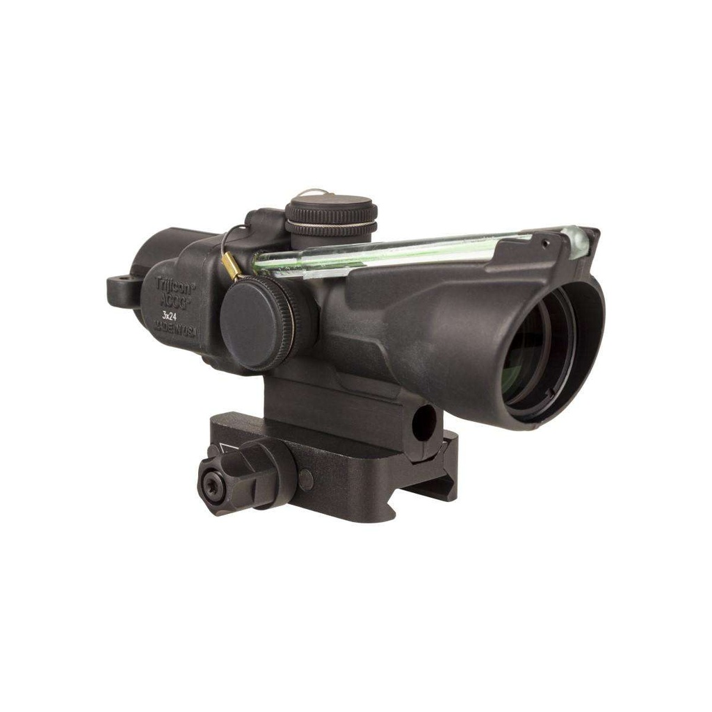 Trijicon ACOG 3X24mm Dual Illum Green Horseshoe/Dot 223 w/ Q-LOC Mount Black