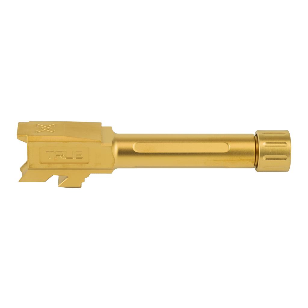 True Precision Glock 43 9MM 3.9" Threaded Barrel, Gold TiN