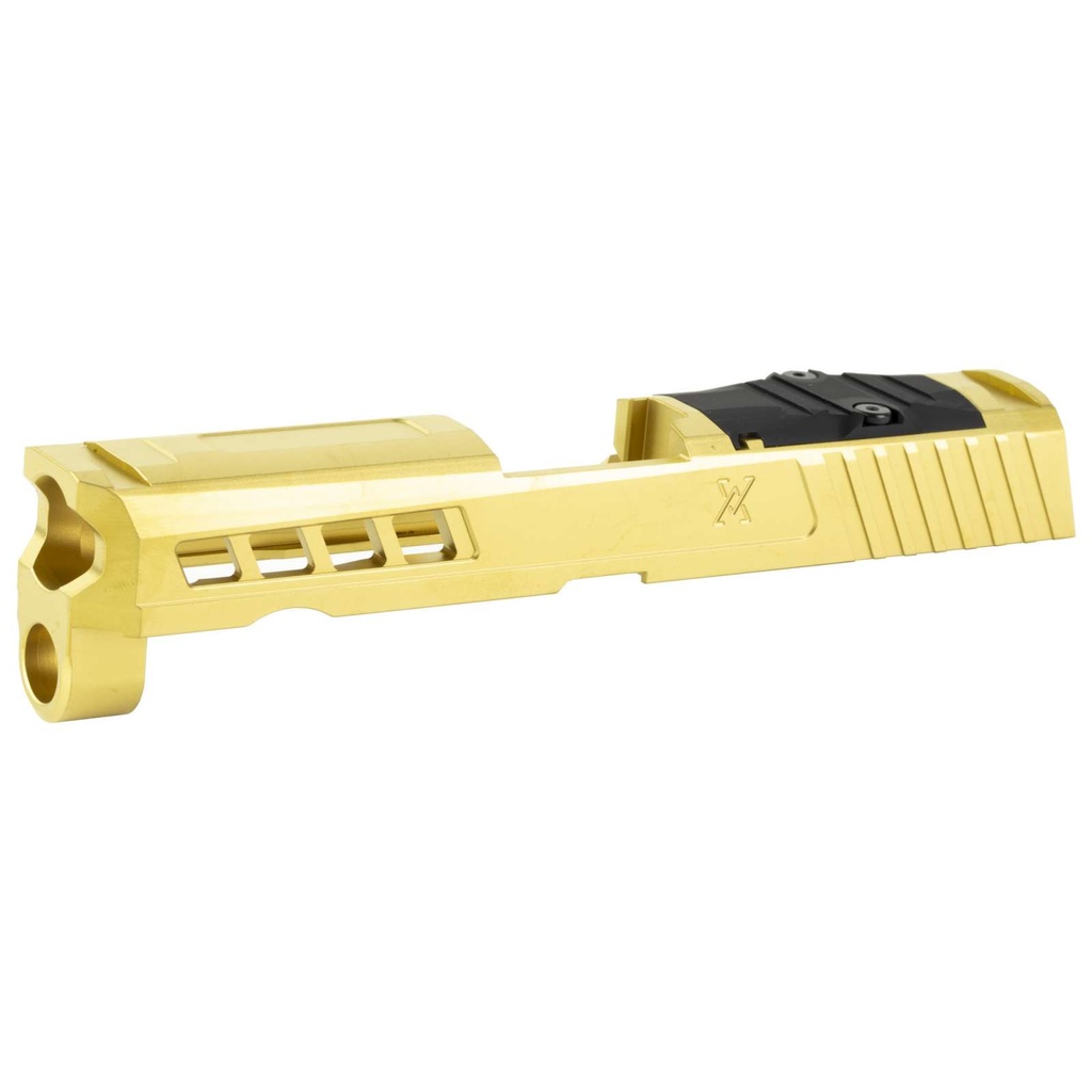 True Precision Sig Sauer P320 3.9" 9MM Axiom Slide with Optic Cut, Gold TiN Finish