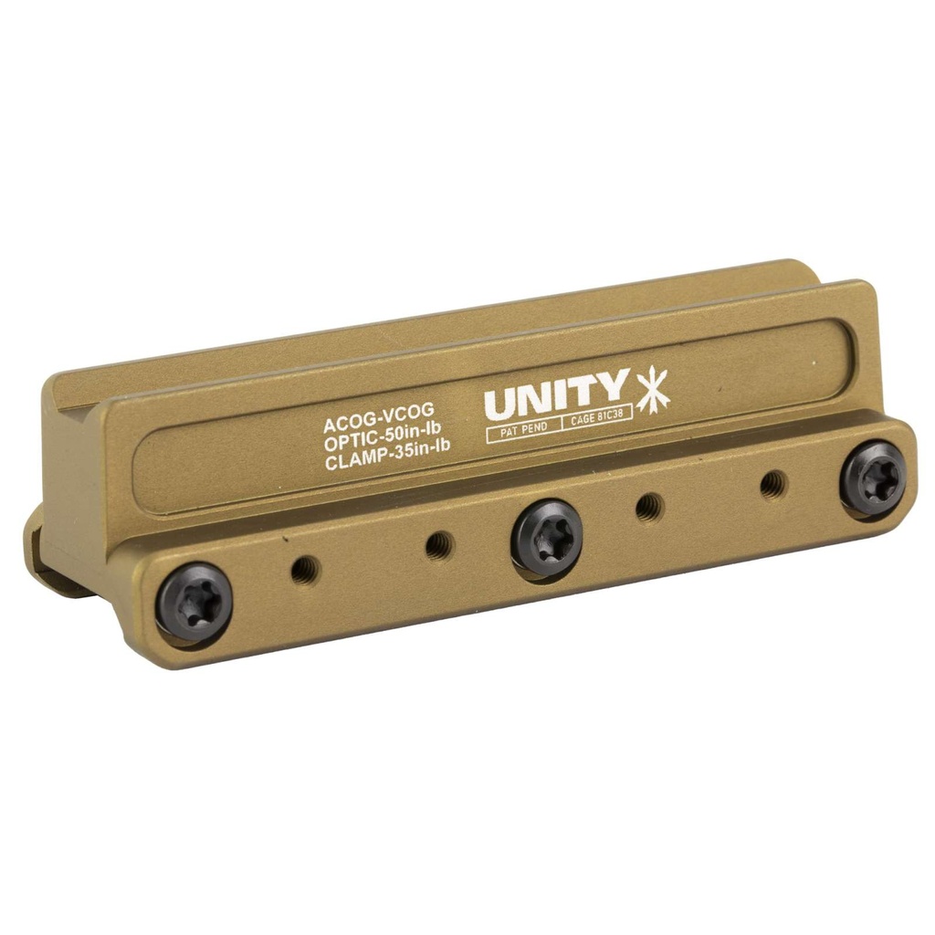 Unity Tactical FAST Red Dot Mount ACOG/VCOG Anodized FDE