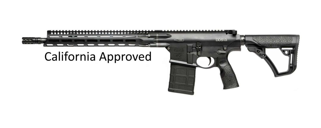 Daniel Defense DD5 V3-CC 7.62mm NATO 16" 10Rds CA Compliant Black