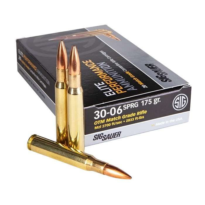 Sig Sauer E3006M220 Elite Match Grade 30-06 Springfield 175 gr Open Tip Match (OTM) 20 Bx/ 10 Cs