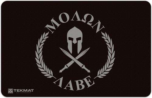 TekMat  Original Cleaning Mat Molon Labe Spartan 11" x 17" Gray/Black