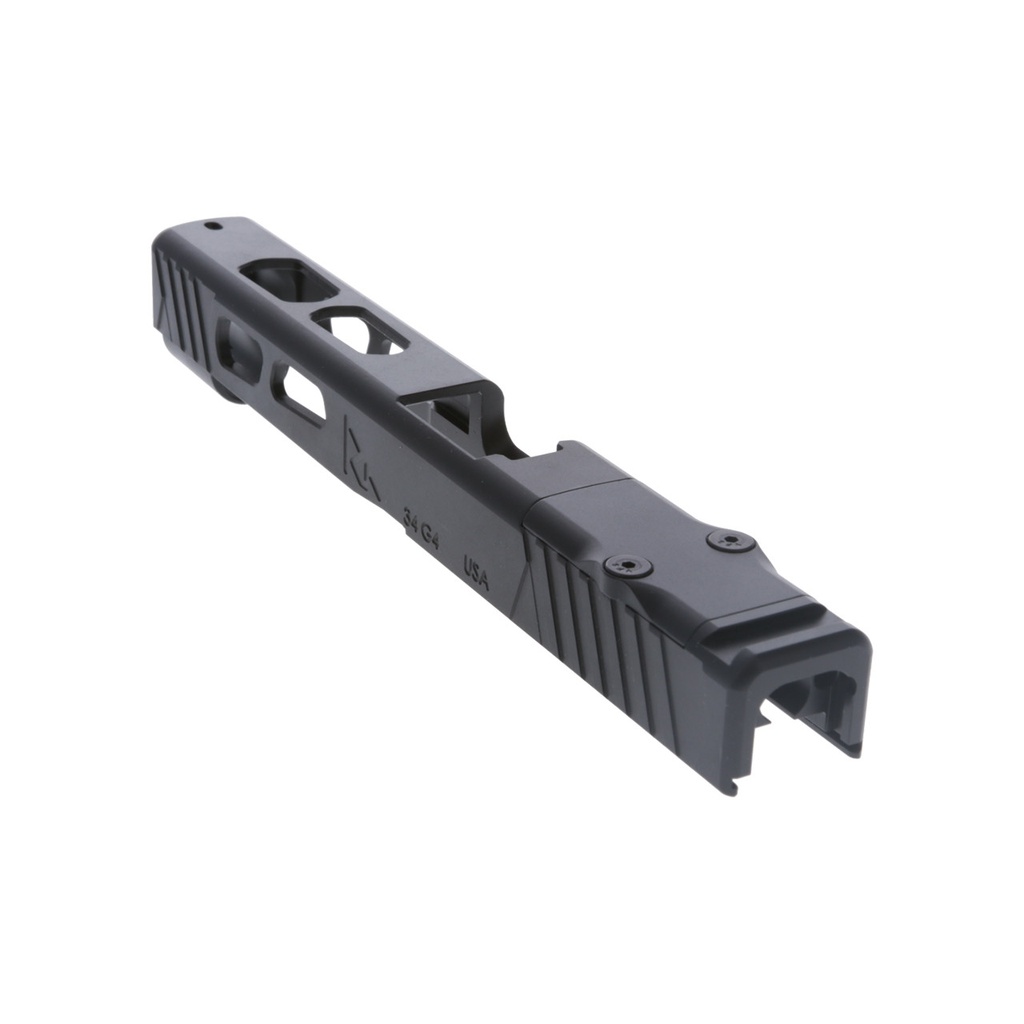 Rival Arms Glock 34 Gen4 Precision Slide RMR Cut QPQ Stainless, Black