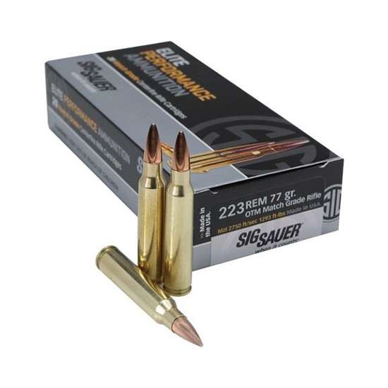 Sig Sauer 5.56x45MM 77 Grain Marksman Elite OTM 20 Rounds Per Box Ammunition