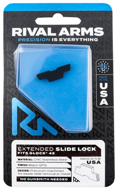 Rival Arms Glock 17/19/34 Gen 5 Extended Slide Lock Polished Stainless