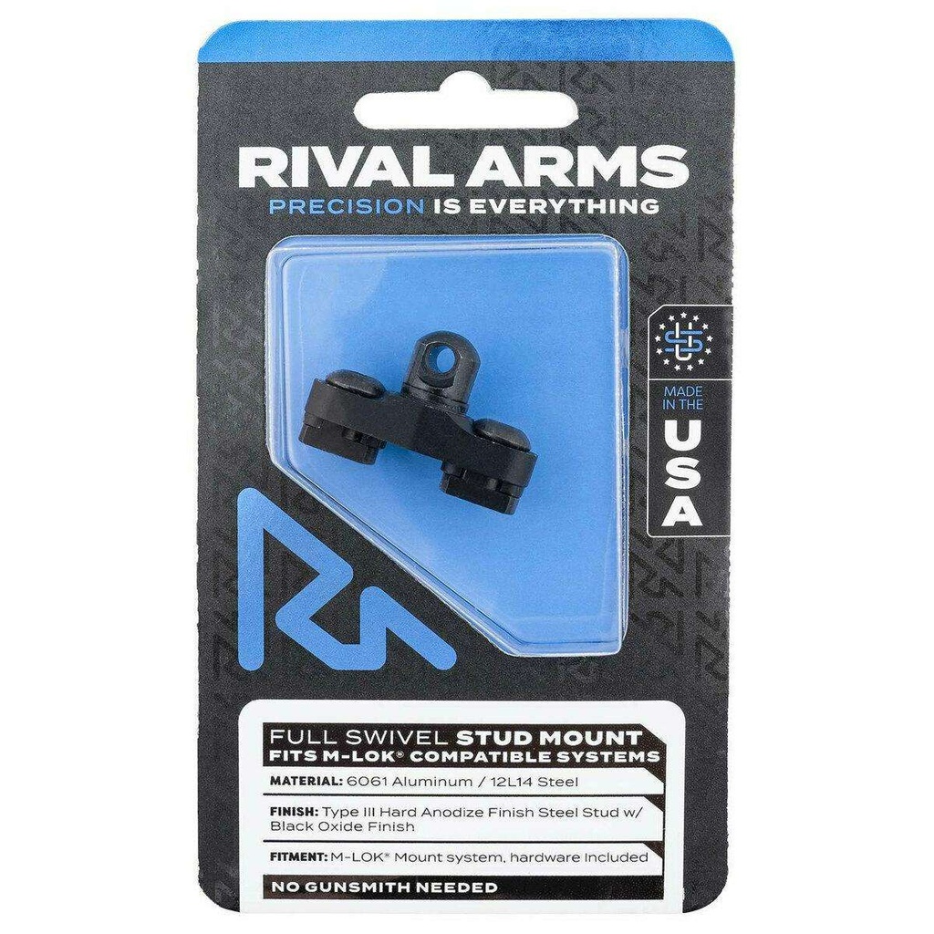 Rival Arms M-LOK Full Sling Swivel Stud Mount Aluminum Black