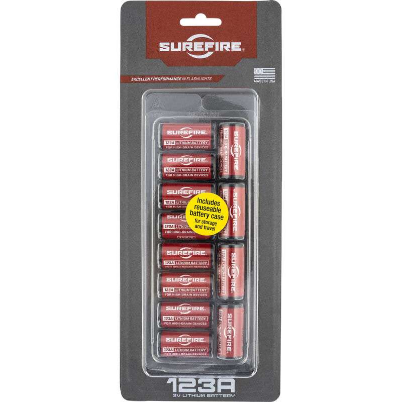 SureFire SF123A Batteries - 12 Clamshell Packaging