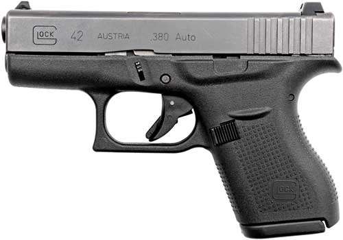 Glock G42 G3 380 ACP 3.25" 6 Rounds, Black