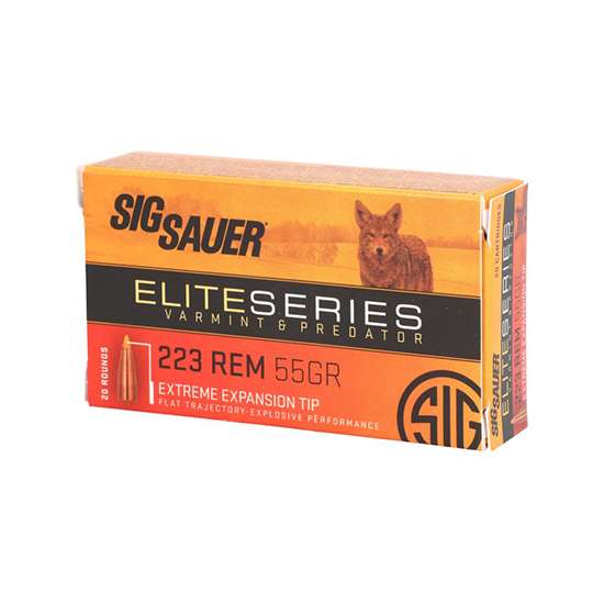 Sig Sauer 223 REM 55 Grain Varmint & Predator Ammunition 20 Round Box