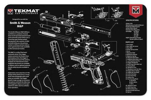 TekMat, S&W M&P Pistol Mat 11"x17" Black