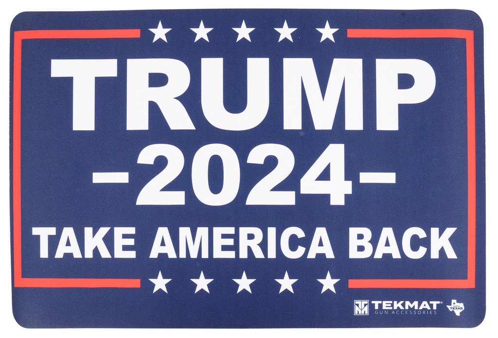 TekMat Cleaning Mat Trump 2024 Take America Back 11"x17" Red/White/Blue