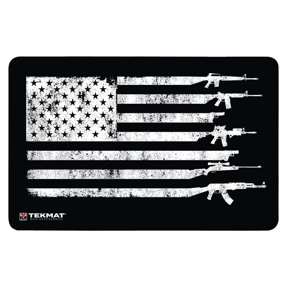 TekMat Ultra Gun Cleaning Mat Gun Flag Decal 25"x43" Black