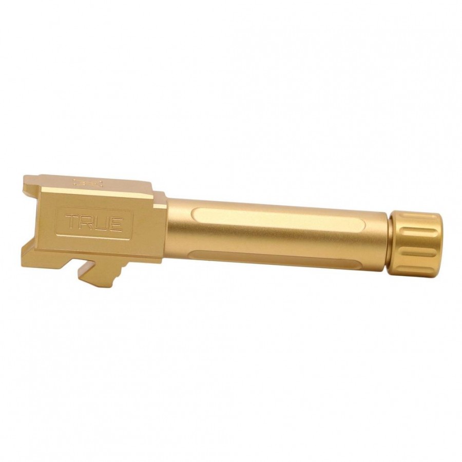 True Precision Glock 26 9MM 3.88" Threaded Barrel, Gold TiN