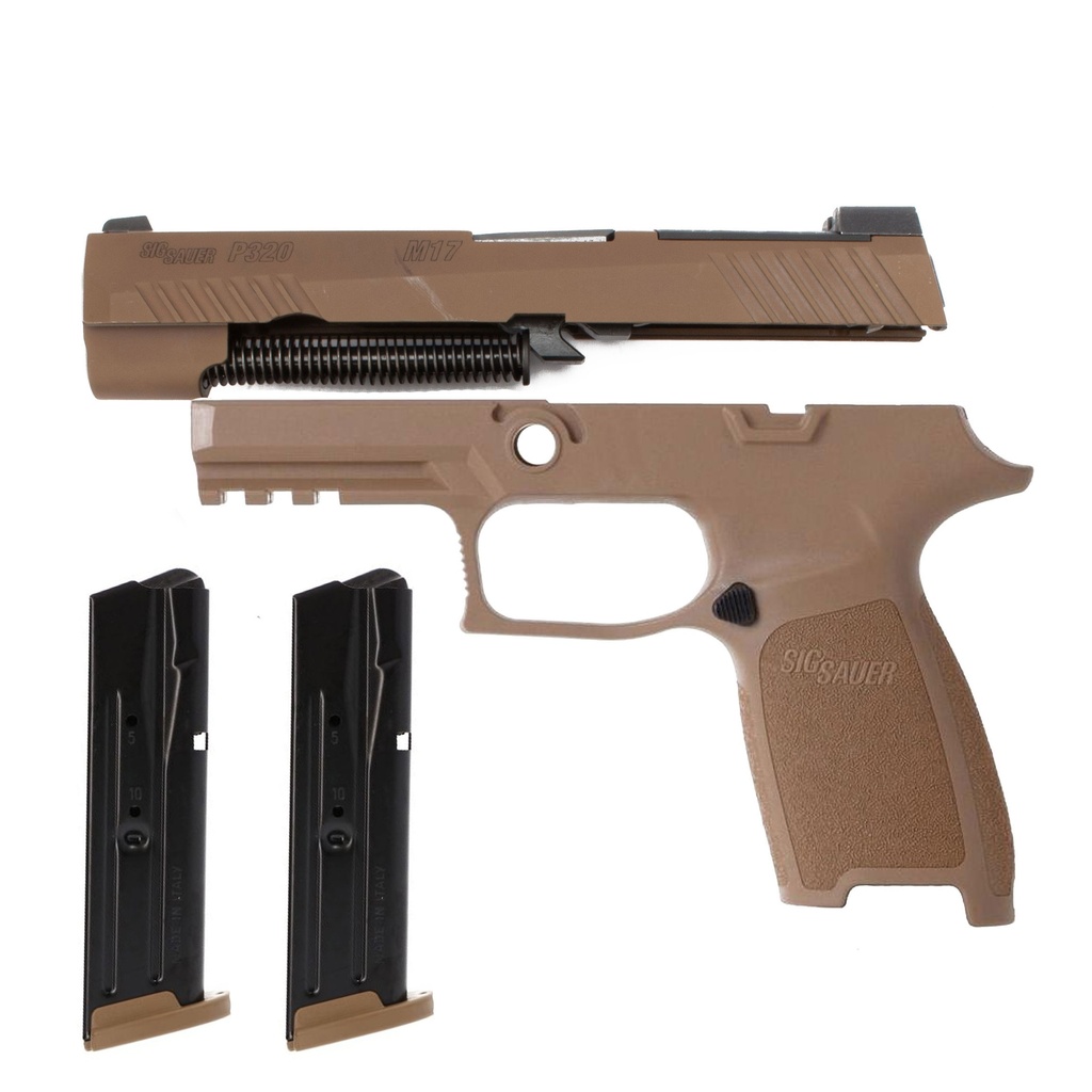 Sig Sauer P320 M17 9MM 4.7" Caliber X-Change Kit 10 Round, Coyote