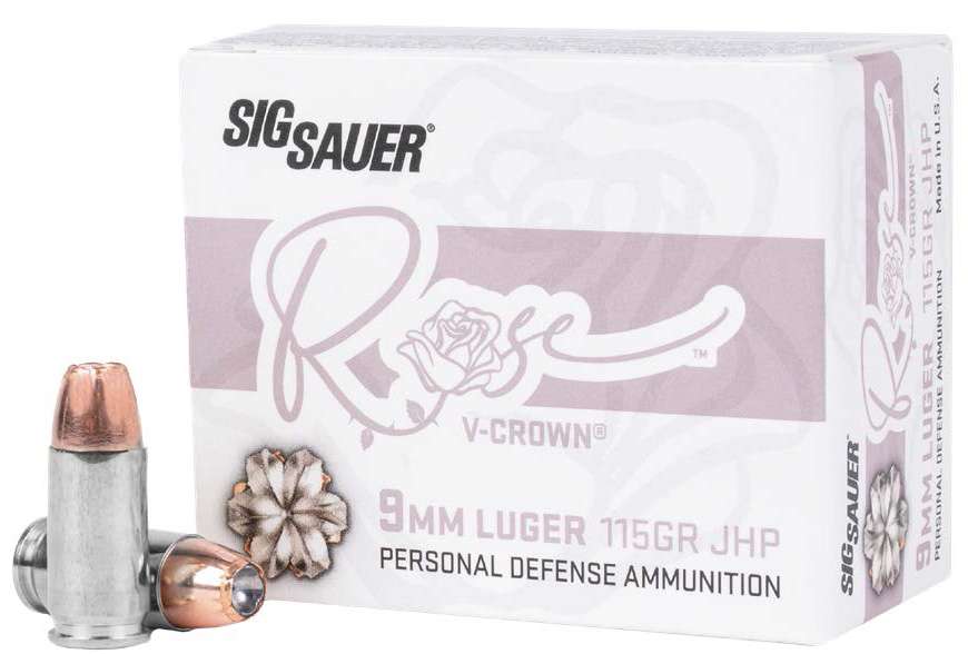 Sig Sauer Rose 9MM 115 Grain FMJ Ammunition 50 Round Box