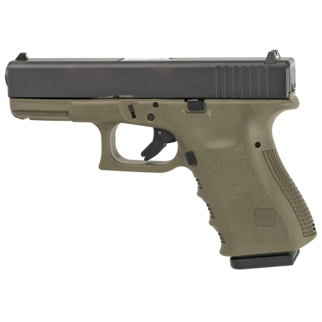 Glock 19 9MM 4.02" 15Rds Rebuilt OD Green