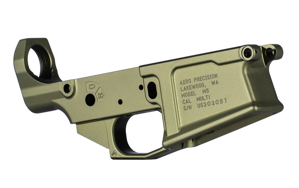 Aero Precision AR10 M5 .308 Stripped Lower Receiver OD Green