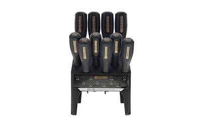 Wheeler 10 Piece SAE Hex Bench Driver Set Black