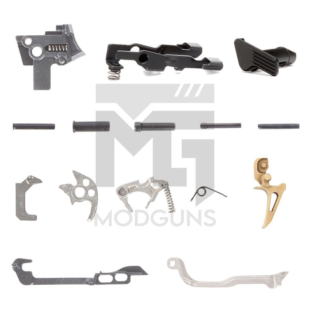 Sig Sauer P320 FCU Complete OEM Parts Kit, Gold Skeletonized Trigger