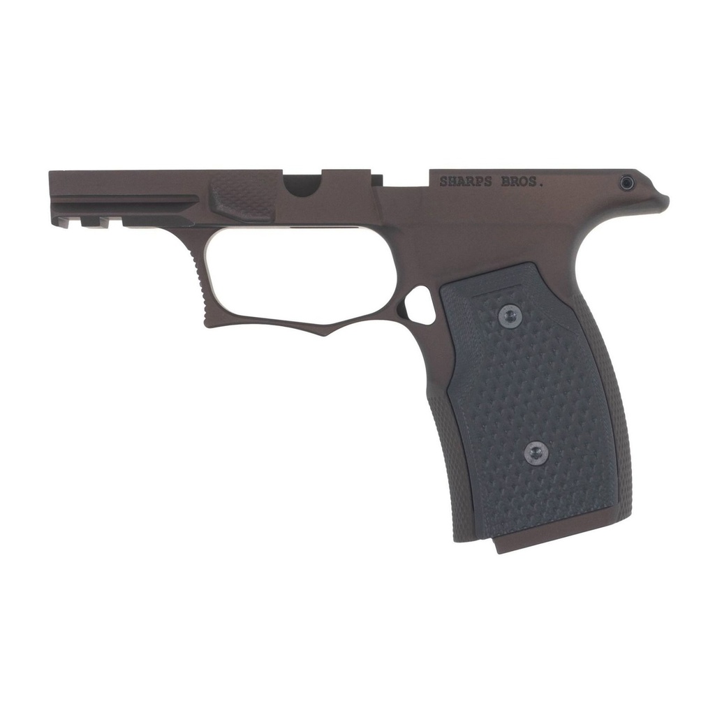 Sharps Bros Improved Grip Module Gen2 Sig P365X/XL Non-Manual Safety w/ Black G10 Grips, OD Bronze