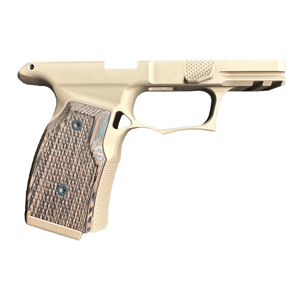 Sharps Bros Sig P365X/XL Improved Grip Module Gen2 Non-Manual Safety Wedge Wood Grips, FDE