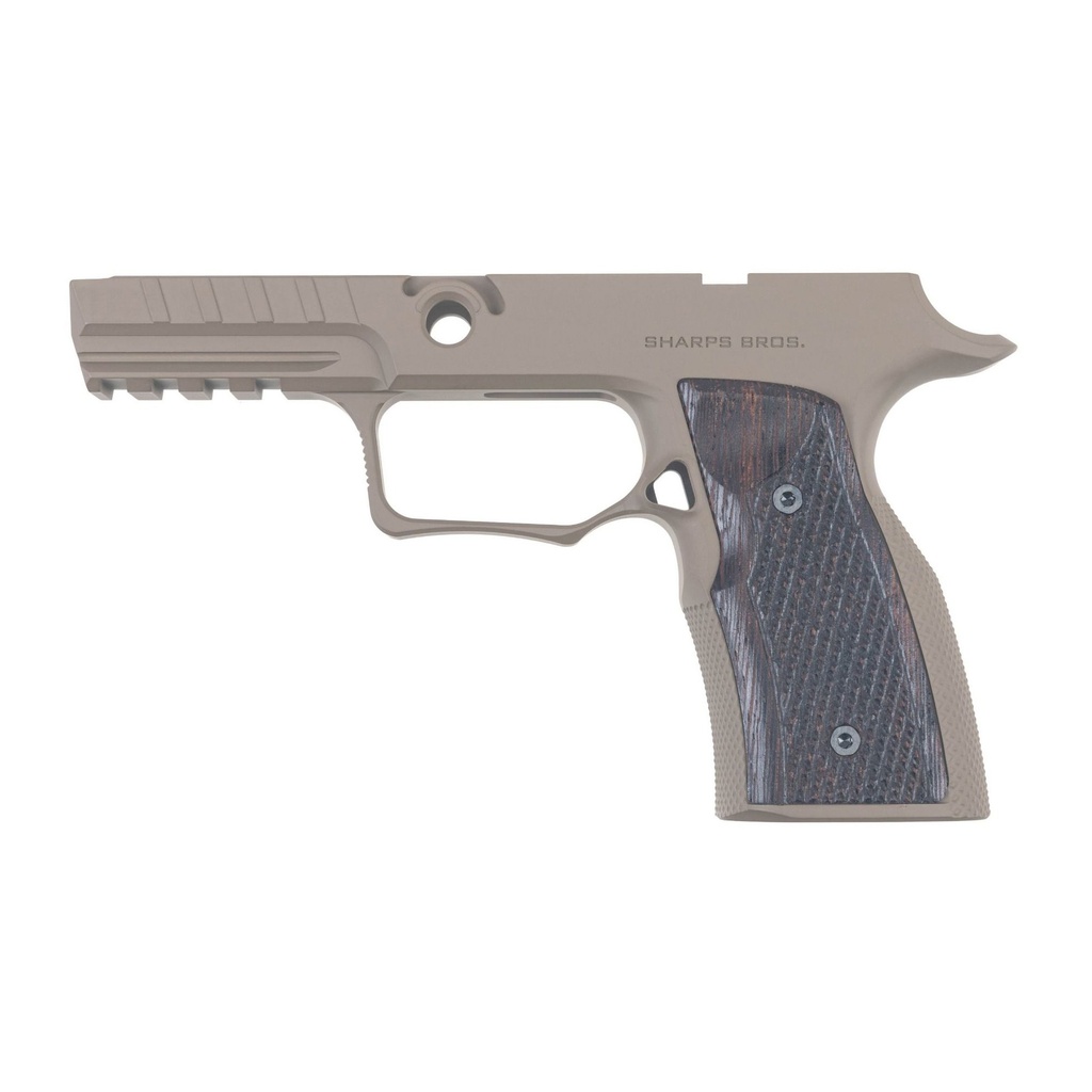 Sharps Bros Improved Grip Module Sig P320 Wenge Wood Grip FDE