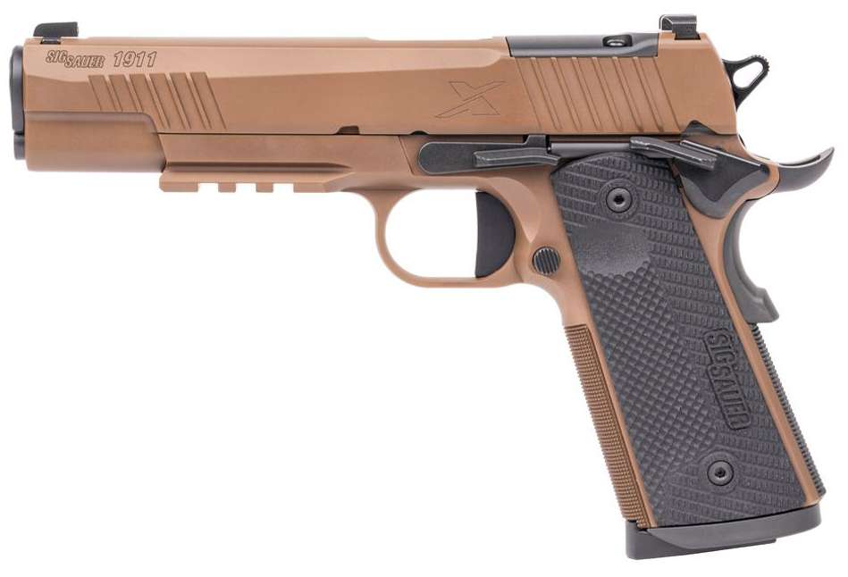 Sig Sauer 1911 X Series SA 5" FS 45ACP Optic-Ready Ambi 8Rds PVD Coyote