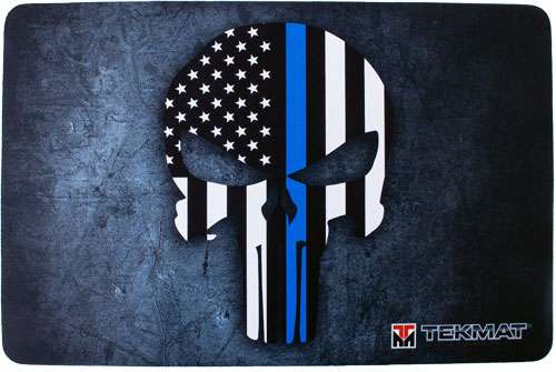 TekMat Thin Blue Line Punisher Armorer's Mat 11"x17"