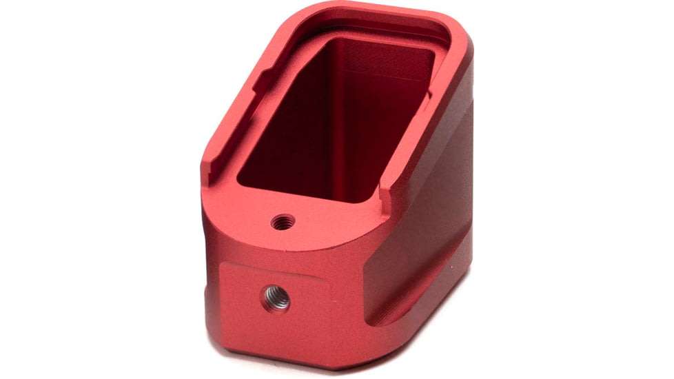 Strike Aluminum Extended Mag Plate GLOCK G17 9mm / G22 .40 cal Red