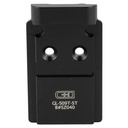 C&H Precision Glock MOS  Mounting Plate Holosun 509T Anodized, Black