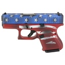 Glock 27 Gen5 40SW 3.43" 9Rds 3 Mags Red/White/Blue Battle Worn Flag