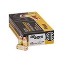 Sig Sauer E45BA350 Elite Ball 45 ACP 230 gr Full Metal Jacket (FMJ) 50 Bx/ 20 Cs