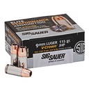 Sig Sauer E9MMA136520 Elite V-Crown 9mm Luger 115 gr Jacketed Hollow Point (JHP) 20 Bx/ 10 Cs